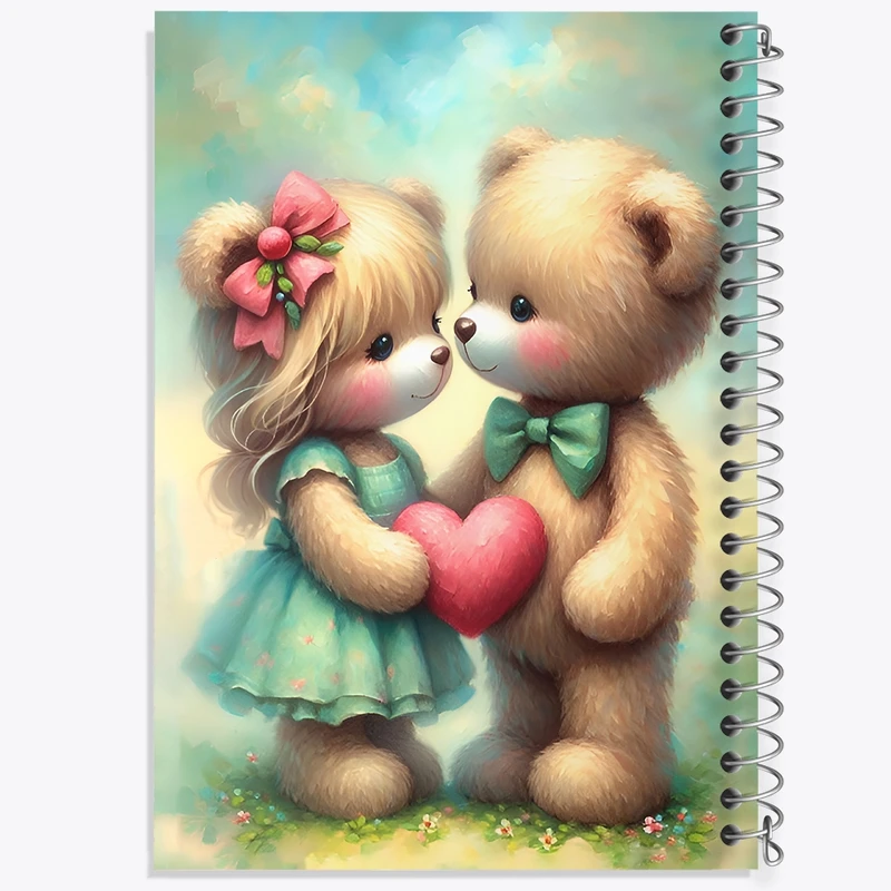 دفتر شطرنجی 50 برگ خندالو طرح خرس های عاشق کد F11707