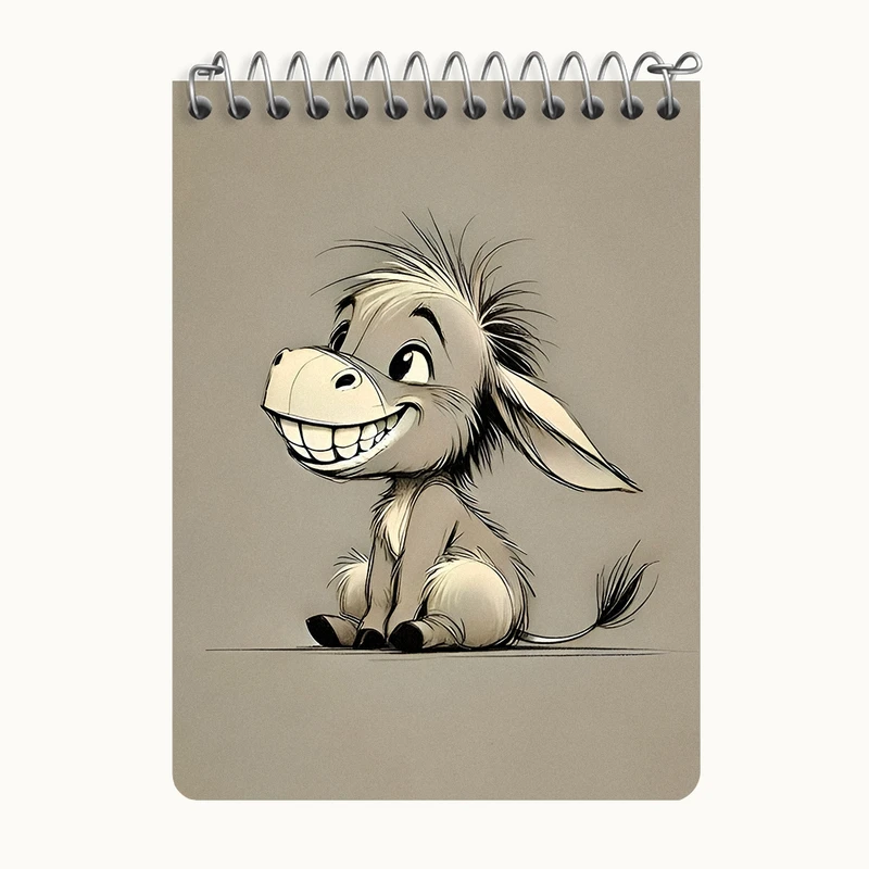 دفتر یادداشت 50 برگ خندالو طرح الاغ بانمک کد N6718