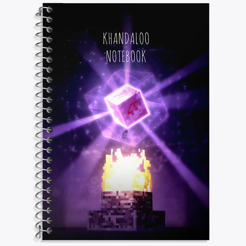 دفتر زبان 50 برگ خندالو مدل سه خط طرح بازی ماینکرافت (Minecraft) کد N8760