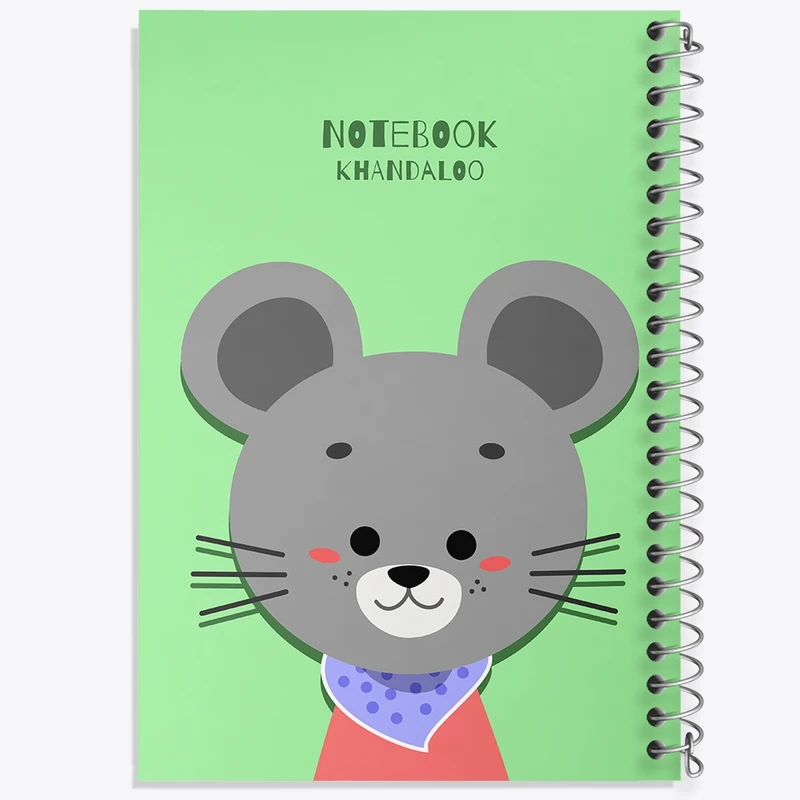 دفتر طراحی 50 برگ خندالو طرح موش کیوت کد N1102