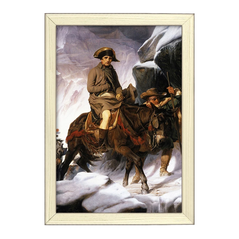 تابلو خندالو طرح نقاشی عبور ناپلئون از آلپ اثر پل دلاروش کد F12127