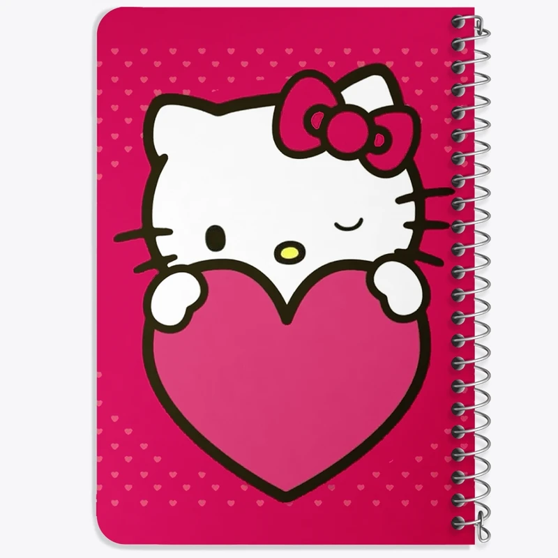 دفتر یادداشت 50 برگ خندالو طرح هلو کیتی Hello Kitty  کد 2491