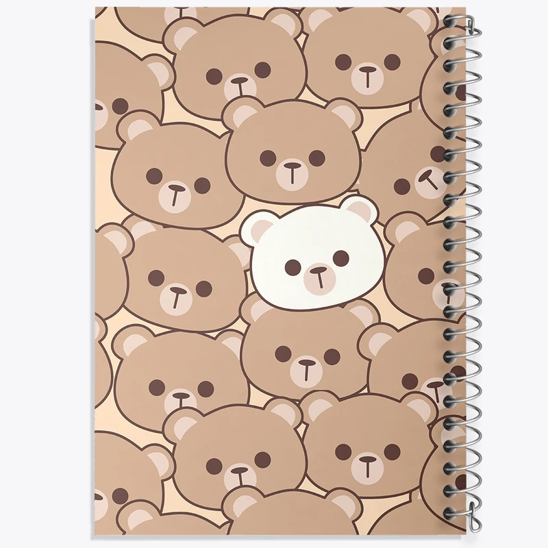 دفتر طراحی 50 برگ خندالو طرح خرس کد N458