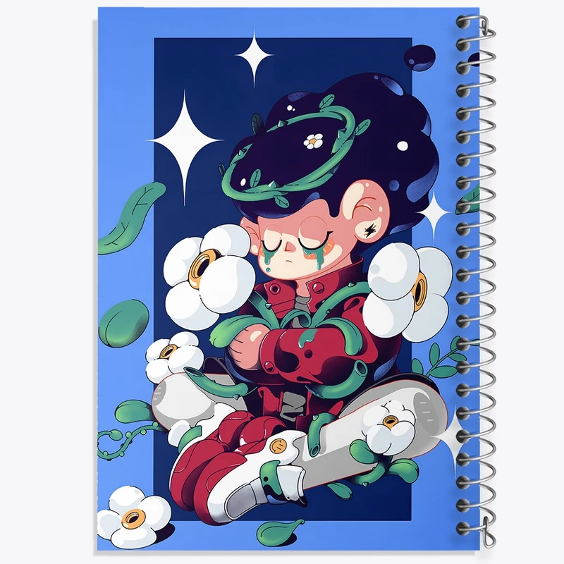 دفتر طراحی 50 برگ خندالو طرح دخترانه کد N4807