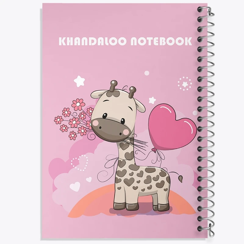 دفتر ژورنال نویسی 50 برگ خندالو مدل نقطه ای طرح زرافه بانمک کد N6207