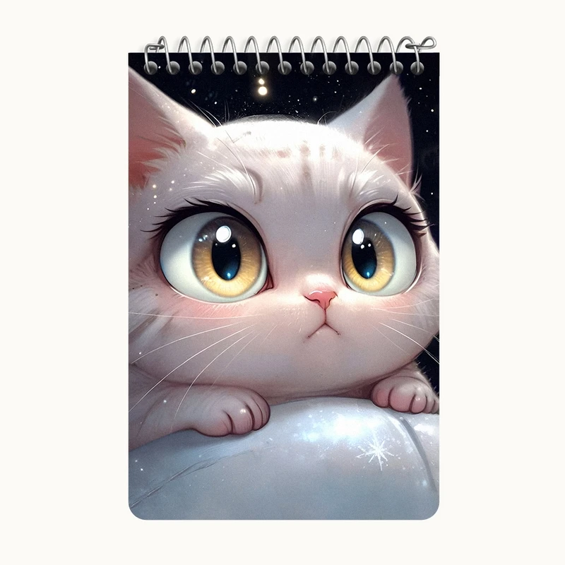 دفتر یادداشت 50 برگ خندالو طرح گربه بامزه کد F5414