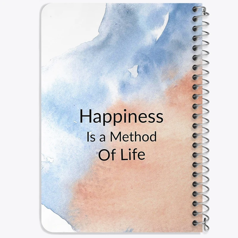 دفتر یادداشت 50 برگ خندالو طرح Happiness Is A Method Of Life کد F11427