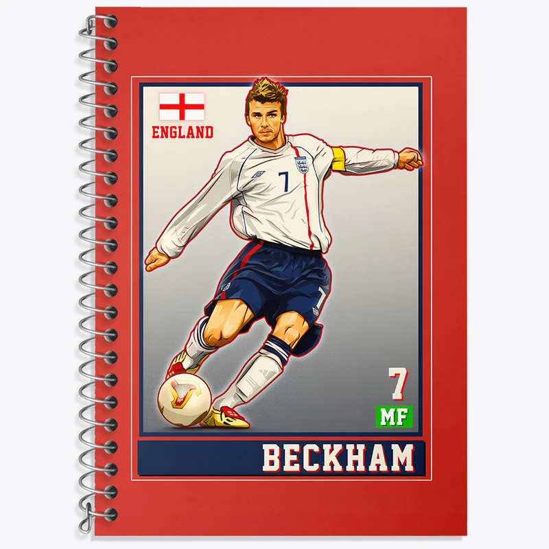 دفتر زبان 50 برگ خندالو مدل دو خط طرح دیوید بکام (David beckham) کد N8256