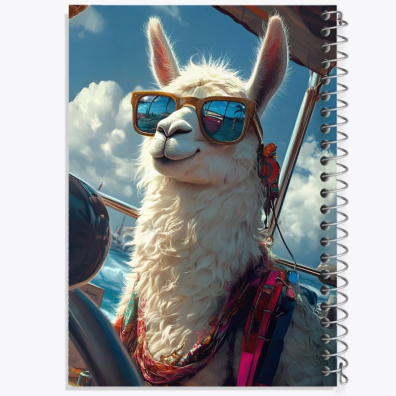 دفتر شطرنجی 50 برگ خندالو طرح لاما کد F9267