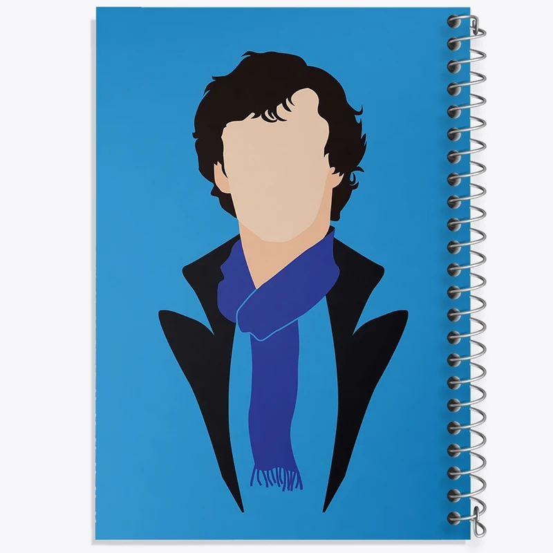 دفتر طراحی 50 برگ خندالو طرح شرلوک هولمز Sherlock Holmes  کد 10157