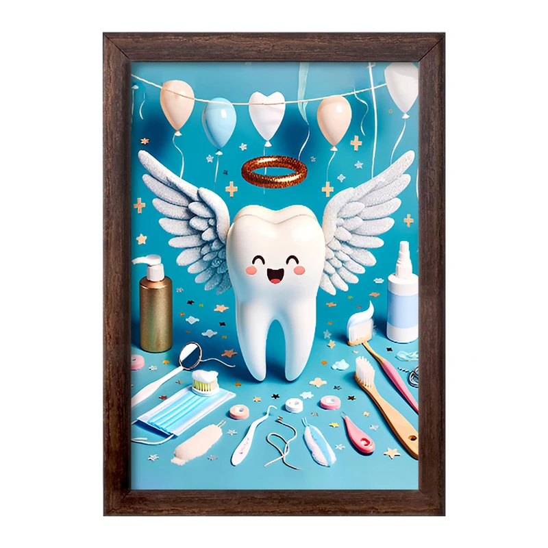 تابلو خندالو طرح دندان و دندان پزشکی کودکانه کد F9821