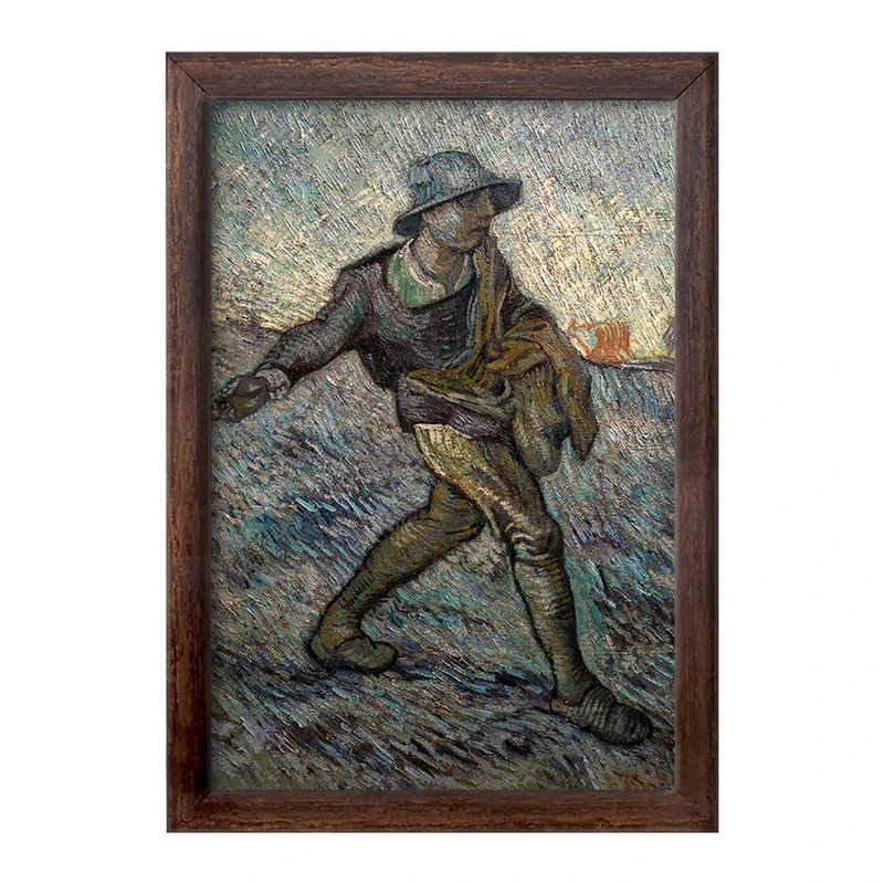 تابلو خندالو طرح بذر افشان ونسان ونگوگ (Van Gogh) کد 36818
