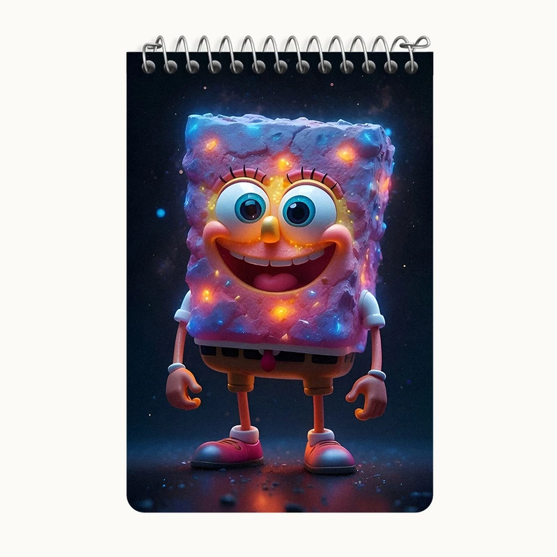 دفتر یادداشت 50 برگ خندالو طرح باب اسفنجی کد F7047