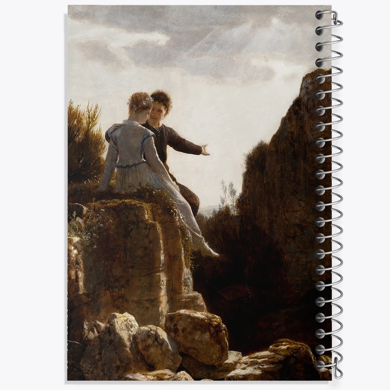 دفتر شطرنجی 50 برگ خندالو طرح نقاشی ماه عسل اثر آرنولد بوکلین کد F12384