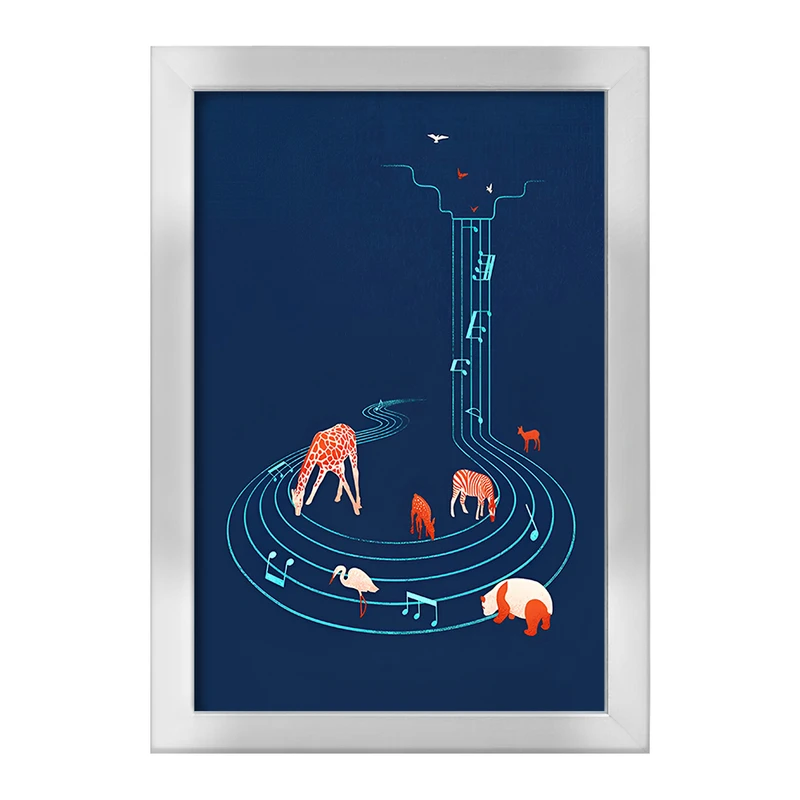 تابلو خندالو طرح حیوانات و نت موسیقی کد F8835