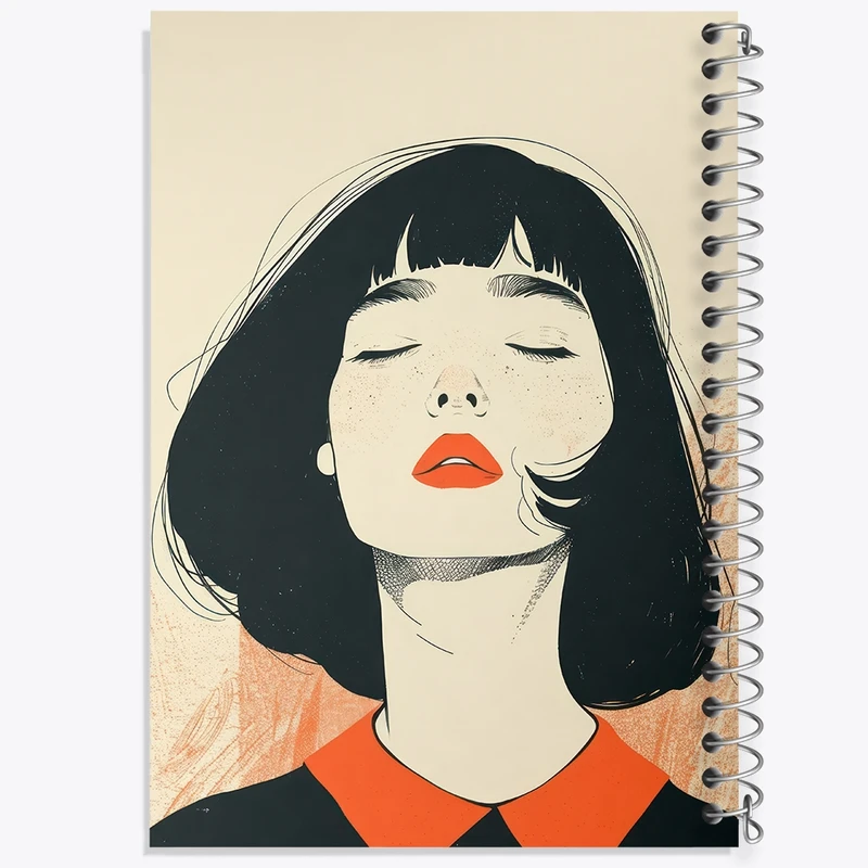 دفتر ژورنال نویسی 50 برگ خندالو مدل نقطه ای طرح دخترانه کد F3107