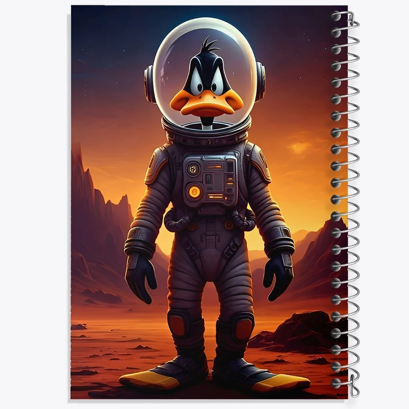 دفتر شطرنجی 50 برگ خندالو طرح دافی داک (Daffy Duck) کد F11747