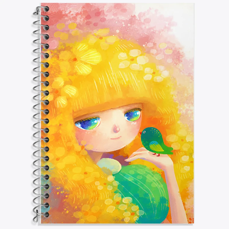 دفتر زبان دوخط 50 برگ خندالو طرح دخترانه کد F9203