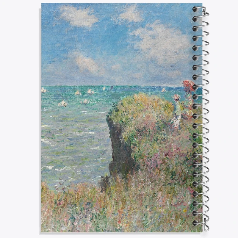 دفتر طراحی 50 برگ خندالو طرح گردش بر روی صخره‌های پورویل کلود مونه کد 36844