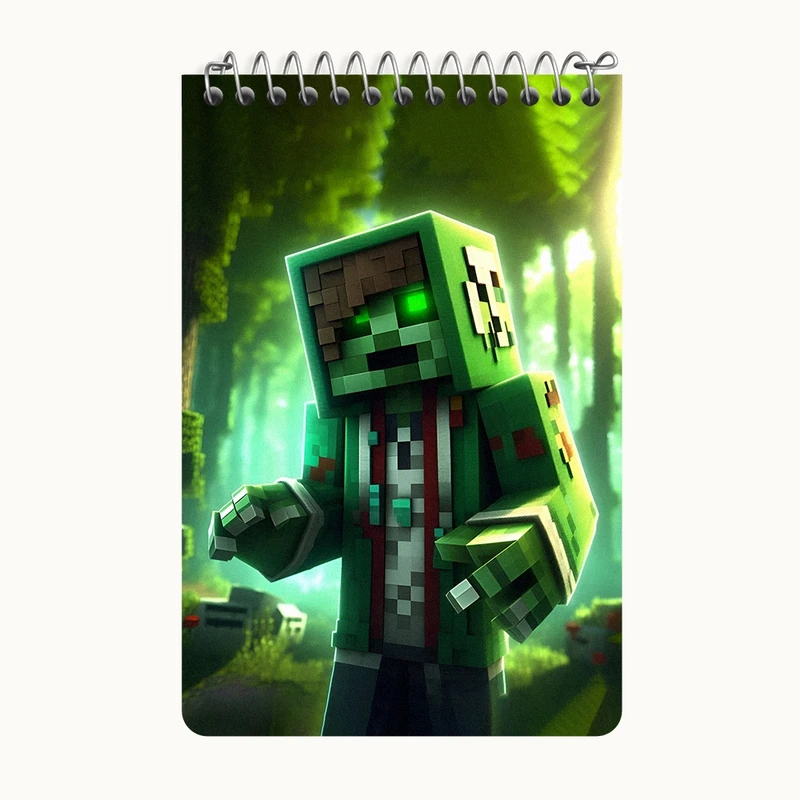 دفتر یادداشت 50 برگ خندالو طرح ماینکرافت (Minecraft) کد F3542