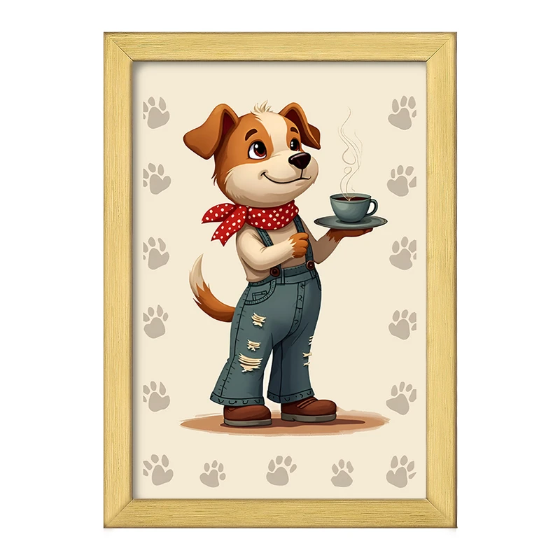 تابلو خندالو طرح سگ بامزه کد F8476