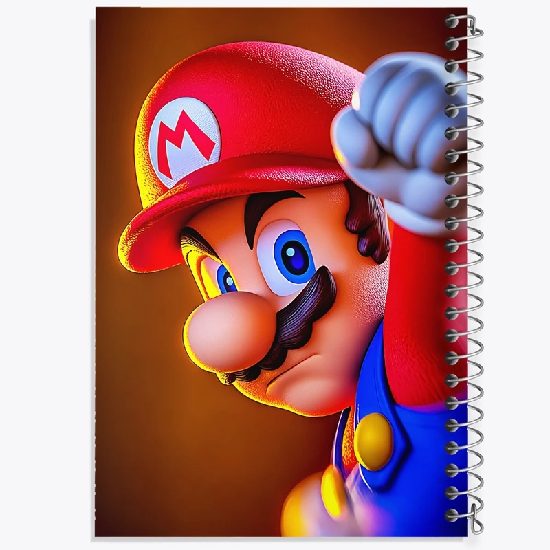 دفتر طراحی 50 برگ خندالو طرح سوپر ماریو (Super Mario) کد F13698