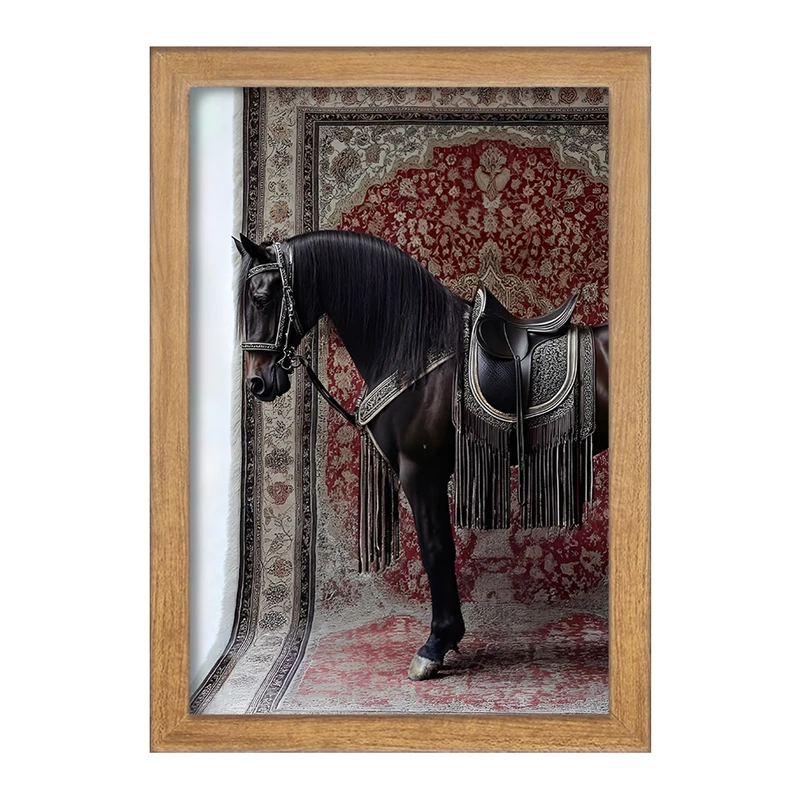 تابلو خندالو طرح اسب اصیل کد F14373