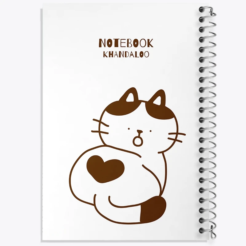 دفتر طراحی 50 برگ خندالو طرح گربه کیوت کد N1317