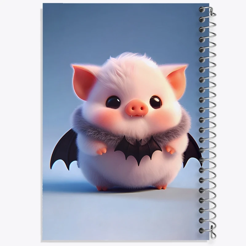 دفتر ژورنال نویسی 50 برگ خندالو مدل نقطه ای طرح خوک کد F8553