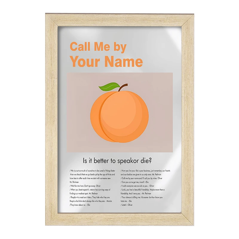 تابلو خندالو طرح من را با نامت صدا کن (Call Me by Your Name) کد F13832