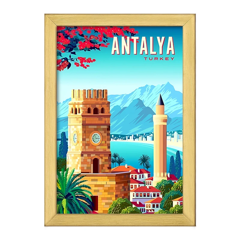 تابلو خندالو طرح آنتالیا (Antalya) کد F6313