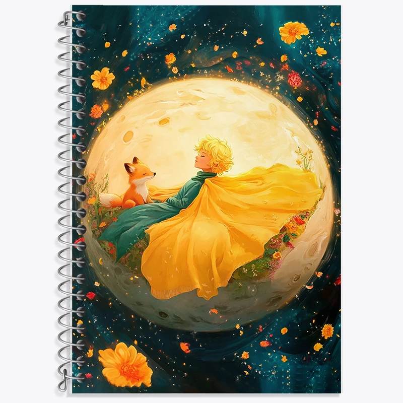 دفتر زبان دوخط 50 برگ خندالو طرح شازده کوچولو کد F8880