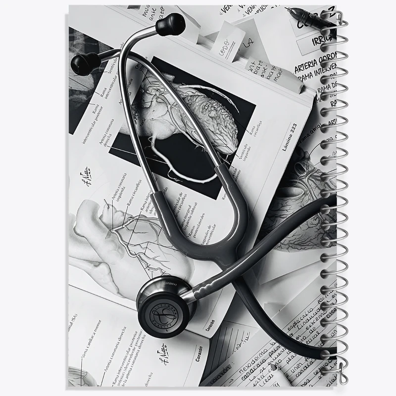 دفتر ژورنال نویسی 50 برگ خندالو مدل نقطه ای طرح پزشک و پرستار  کد F10279