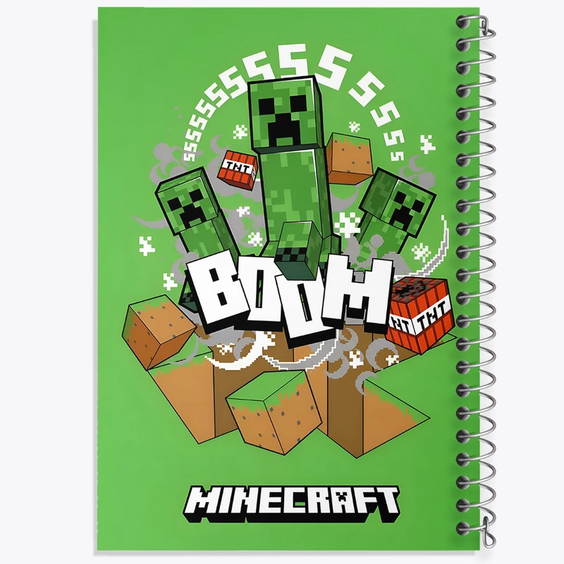 دفتر مشق 50 برگ خندالو طرح ماینکرافت (Minecraft) کد F3497