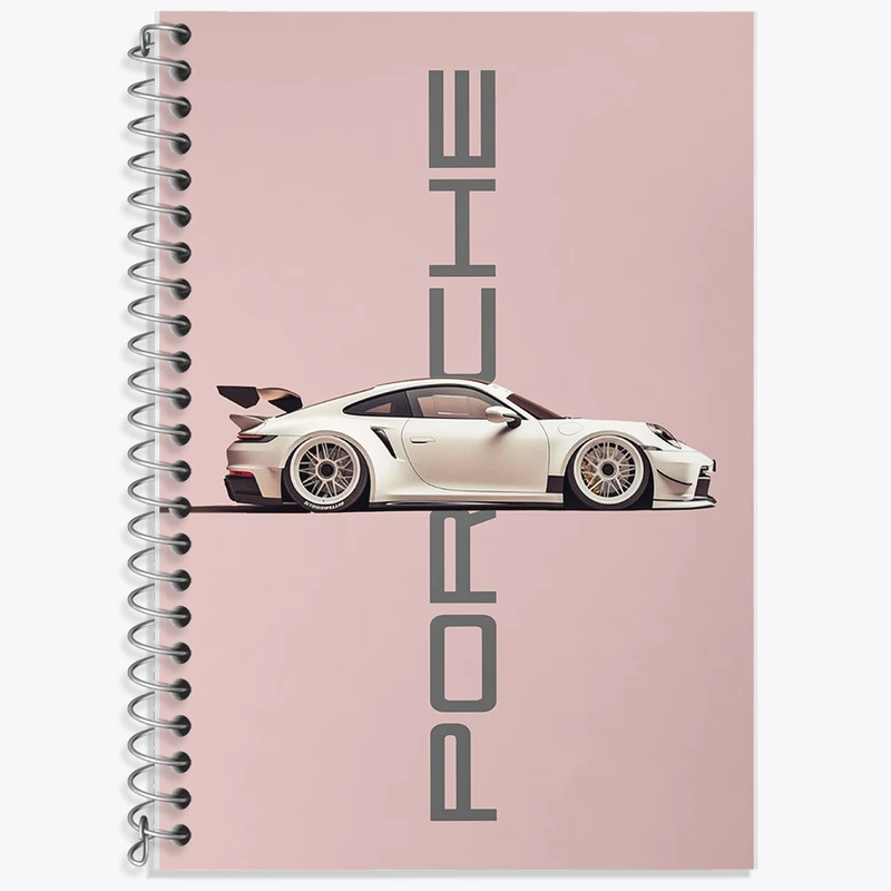 دفتر لغت 50 برگ خندالو طرح ماشین پورشه کد F10379