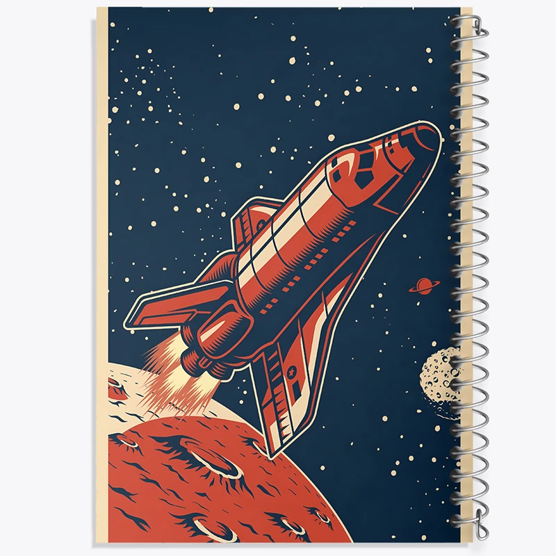 دفتر مشق 100 برگ خندالو طرح موشک کد F4116