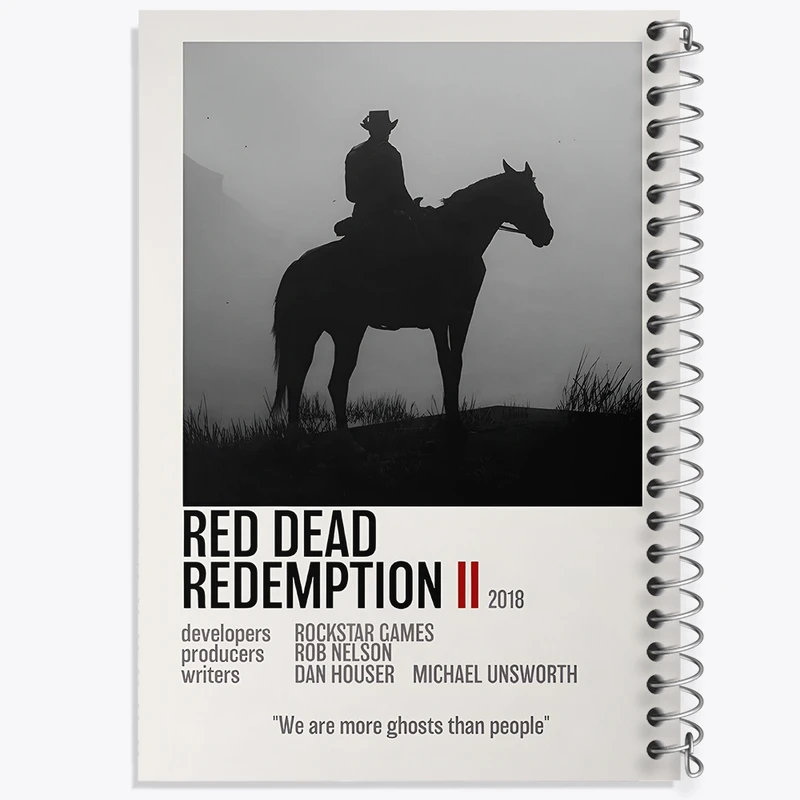 دفتر لیست خرید 50 برگ خندالو طرح رد دد (Red Dead) کد F13456