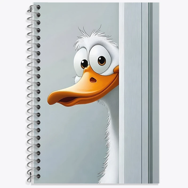 دفتر زبان 50 برگ خندالو مدل سه خط طرح اردک کد F10066