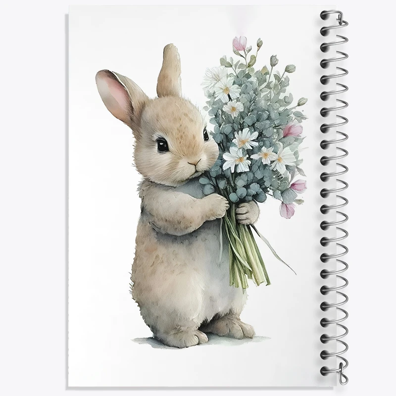 دفتر طراحی 50 برگ خندالو طرح خرگوش کیوت کد N3123