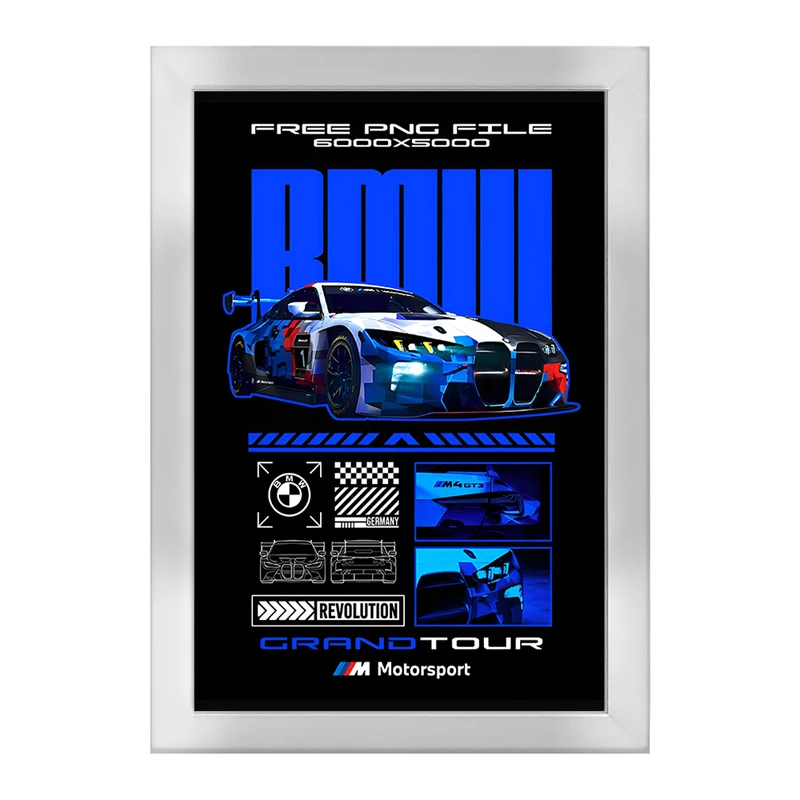 تابلو خندالو طرح بی ام دبلیو (BMW) کد F13736