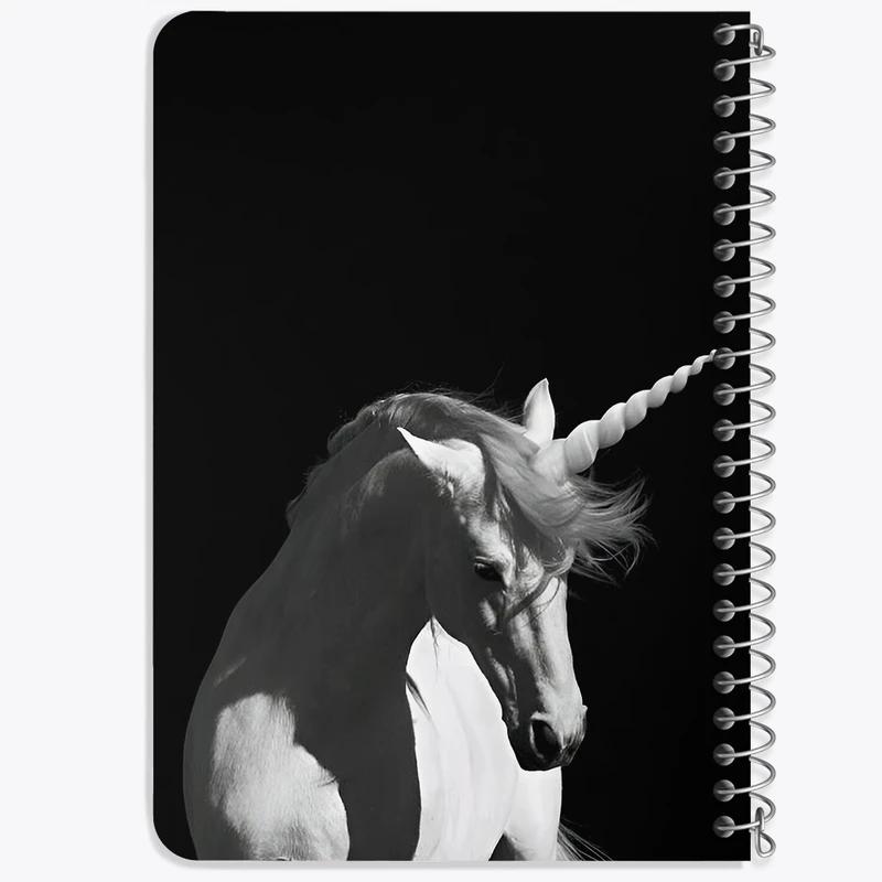 دفتر یادداشت 50 برگ خندالو طرح اسب تک شاخ کد F3864