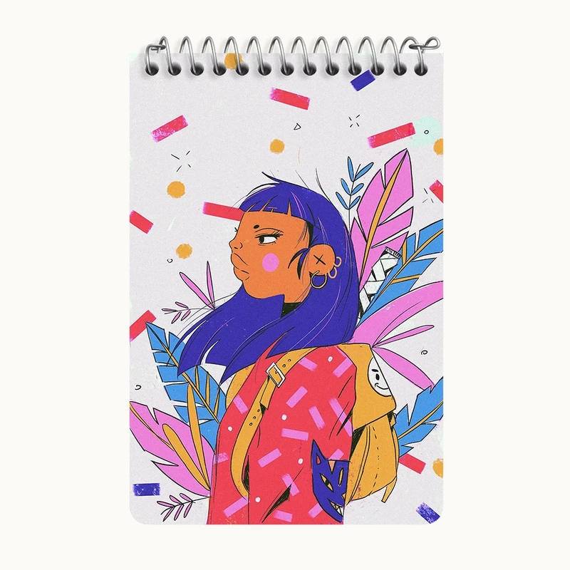 دفتر یادداشت 50 برگ خندالو طرح دخترانه کد F8851