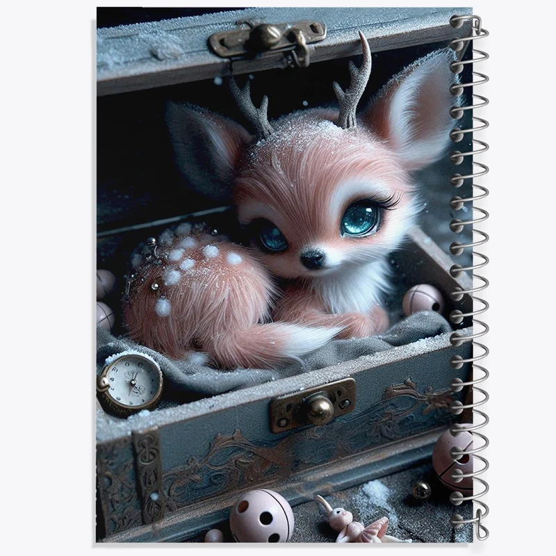 دفتر طراحی 50 برگ خندالو طرح آهو کیوت کد N7729