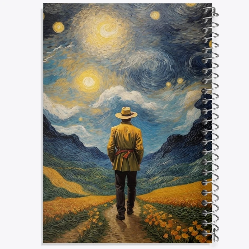 دفتر طراحی 50 برگ خندالو طرح ونسان ونگوگ کد F2895