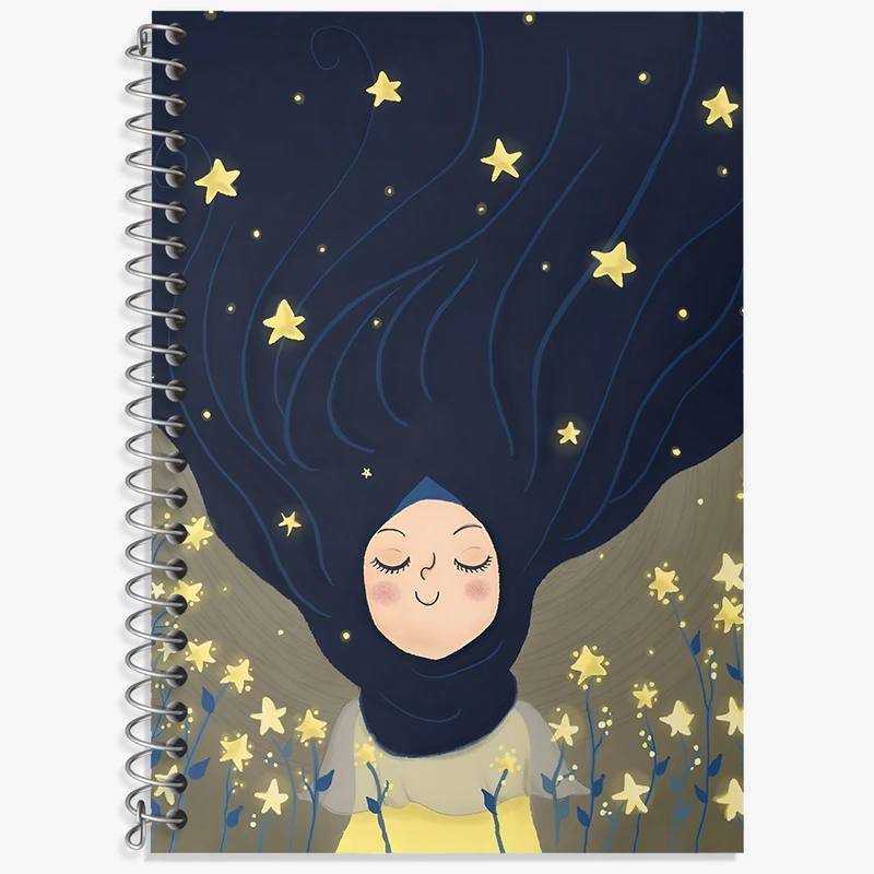 دفتر نت موسیقی 50 برگ خندالو طرح دخترانه با حجاب کد N6272