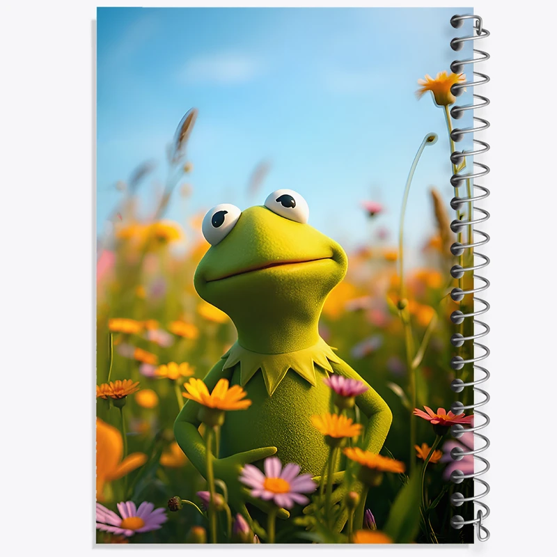 دفتر نقاشی 50 برگ خندالو طرح کرمیت قورباغه (Kermit) کد F11670