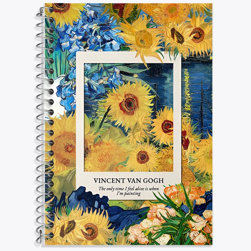 دفتر نت موسیقی 50 برگ خندالو طرح ونسان ونگوگ کد F10714