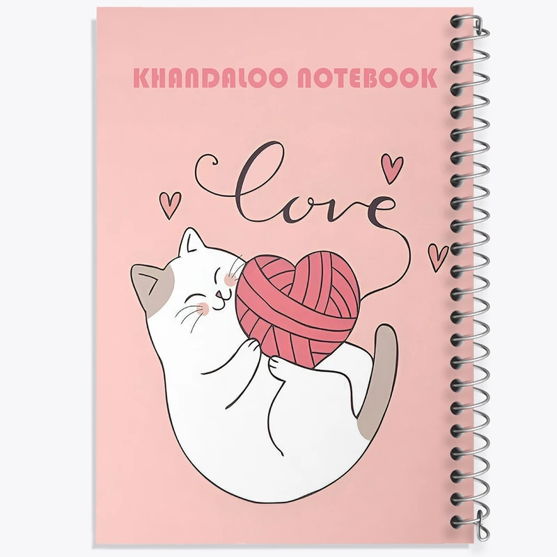 دفتر ژورنال نویسی 50 برگ خندالو مدل نقطه ای طرح گربه (Cat) کد N6219