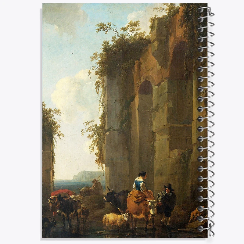 دفتر نقاشی 50 برگ خندالو طرح نقاشی ویرانه ها در ایتالیا اثر نیکلاس پیترز برچم کد F12324