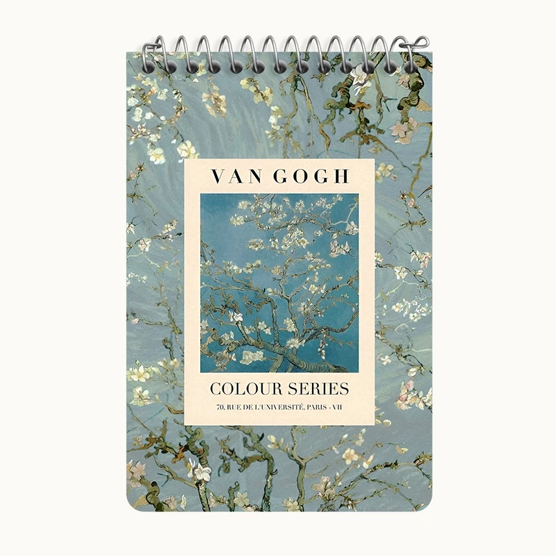 دفتر یادداشت 50 برگ خندالو طرح شکوفه بادام ونسان ونگوگ کد F10719